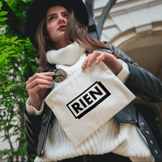 Pochette en coton recyclé