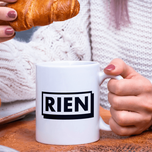 Mug blanc Rien en céramique