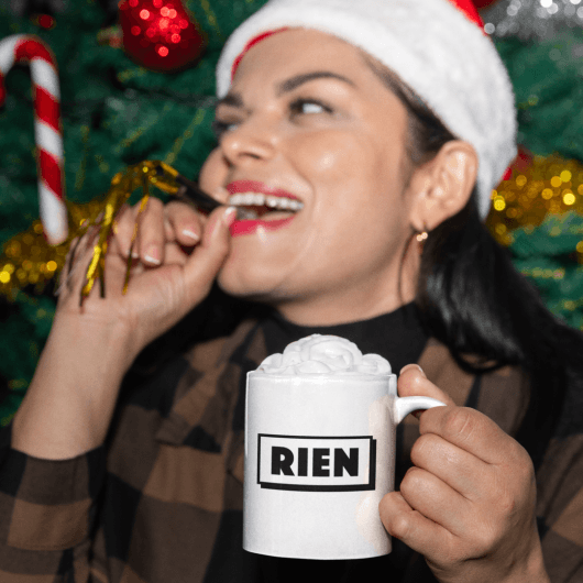 Mug blanc Rien en céramique